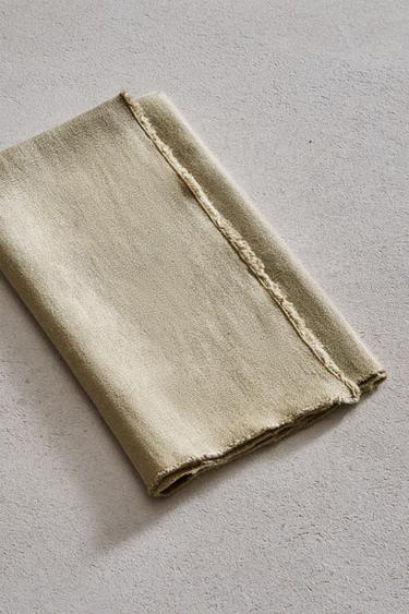 WASHED LINEN NAPKIN - Brown / Taupe by Zara - Image 0