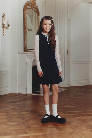 Zara 雙層蕾絲 T 恤 - 白色