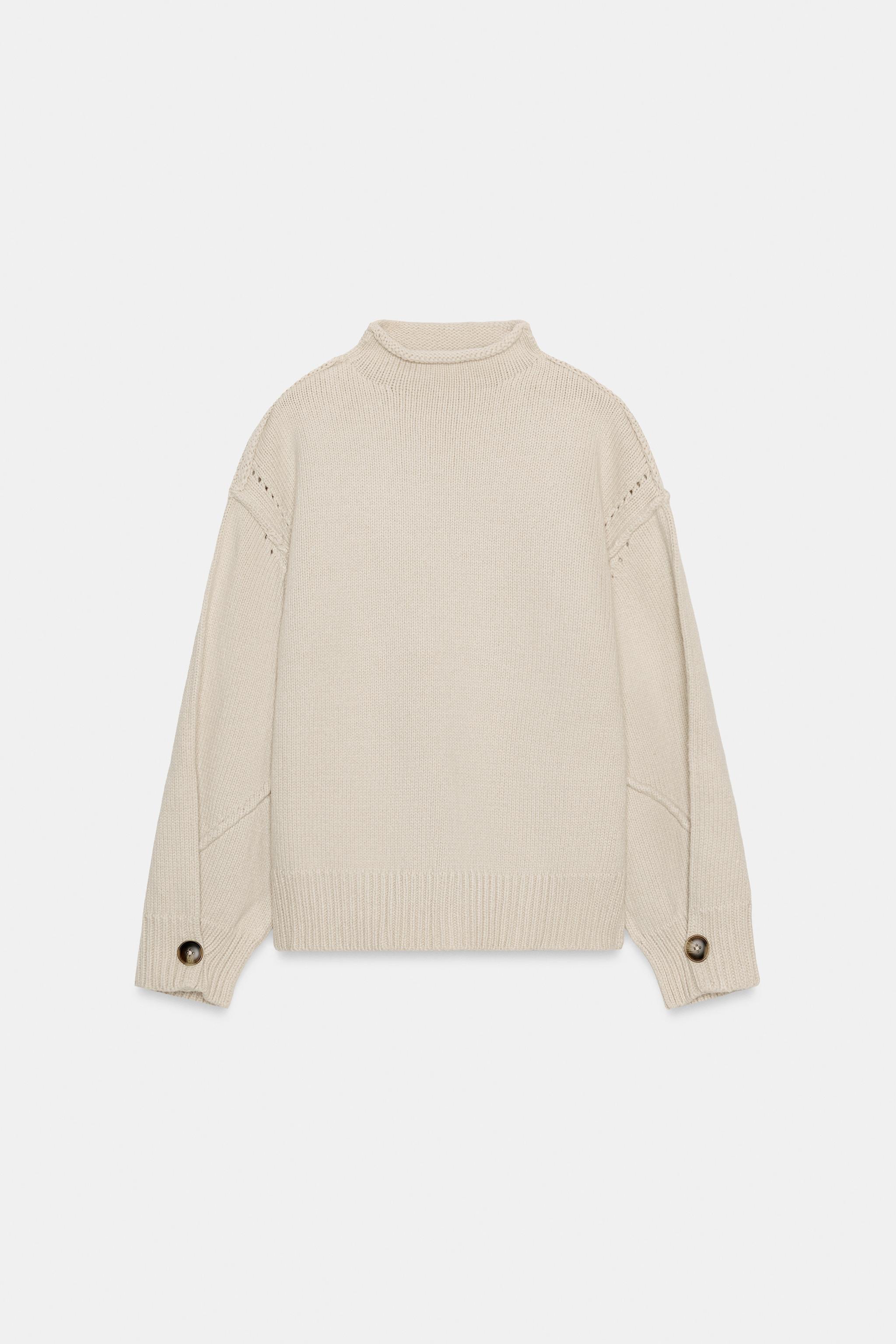 ZARA トップステッチニット タグ付きZARA ザラ コントラストップステッチ ニット カーディガン
