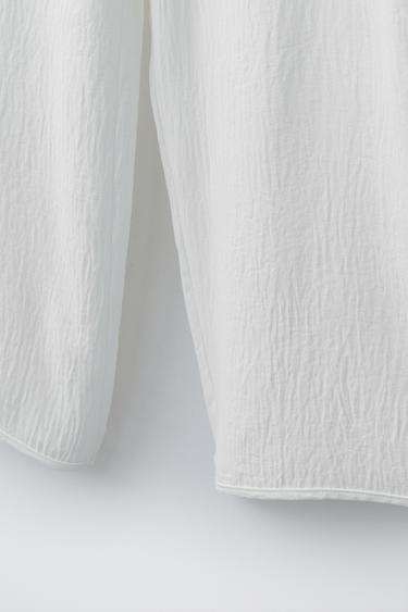 WIDE-LEG PAREO TROUSERS - White by Zara - Image 3