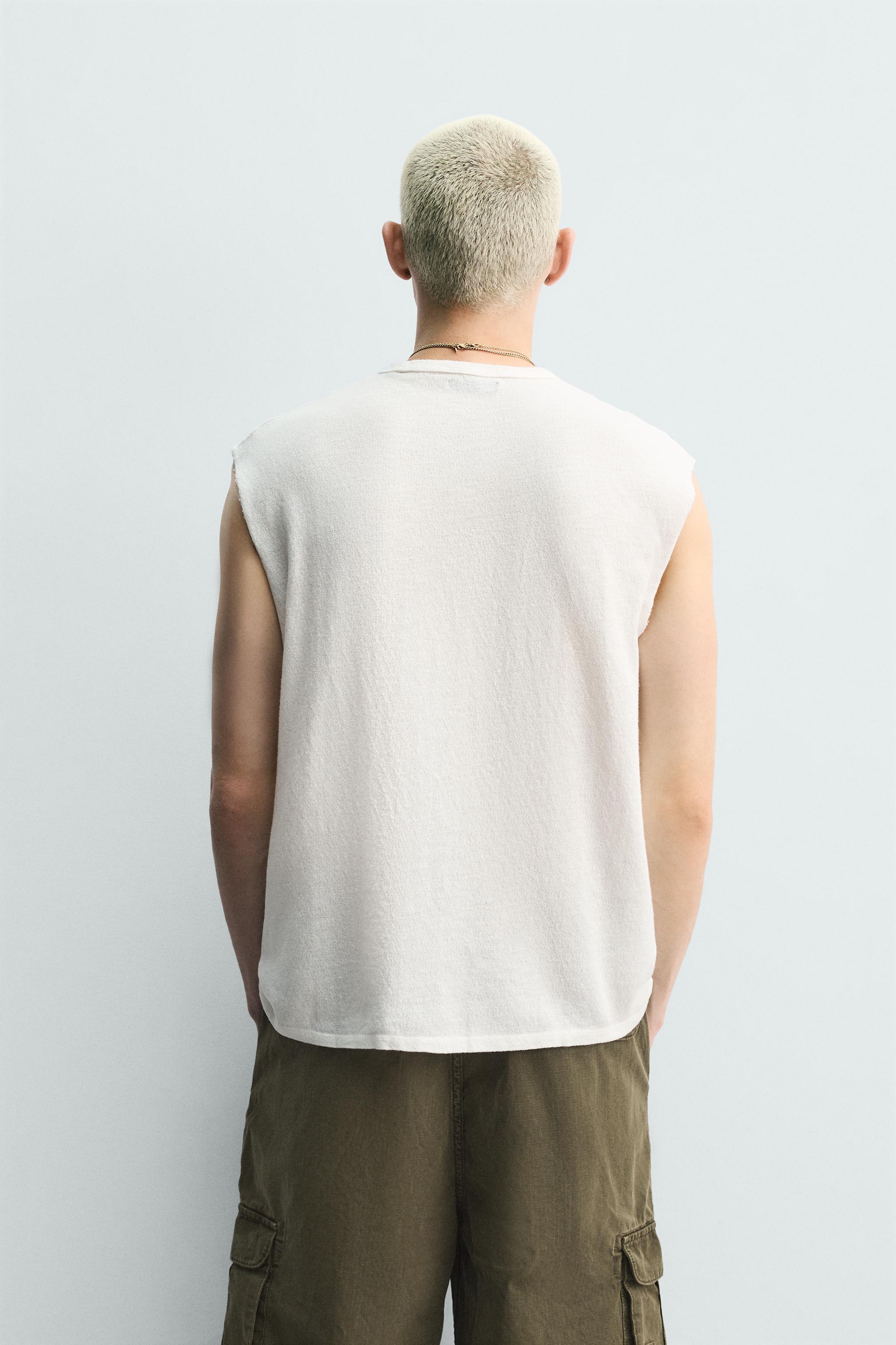 ウォッシュドプリント タンクトップ - オフホワイト | ZARA Japan / 日本