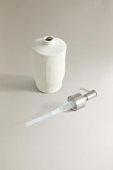 MATTE CERAMIC SOAP DISPENSER - Oyster-white by Zara - Image 4