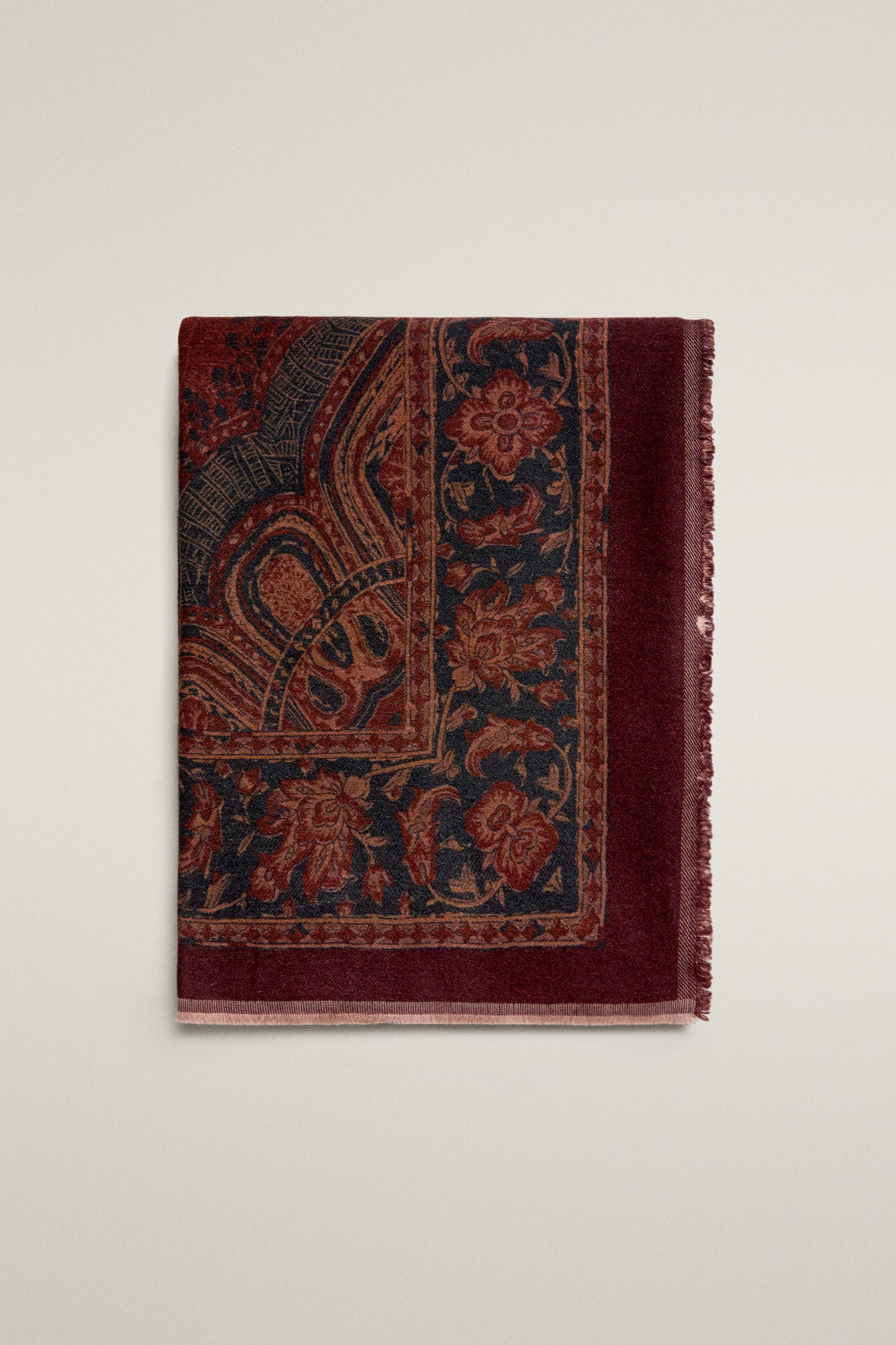 COUVERTURE JACQUARD CACHEMIRE