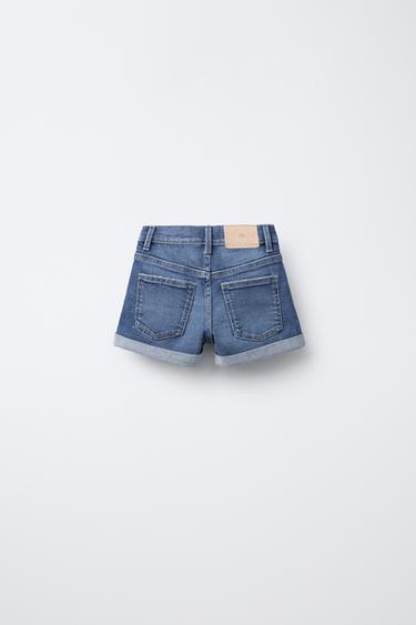 BERMUDA EN JEAN EXTENSIBLE - Bleu de Zara - Image 1