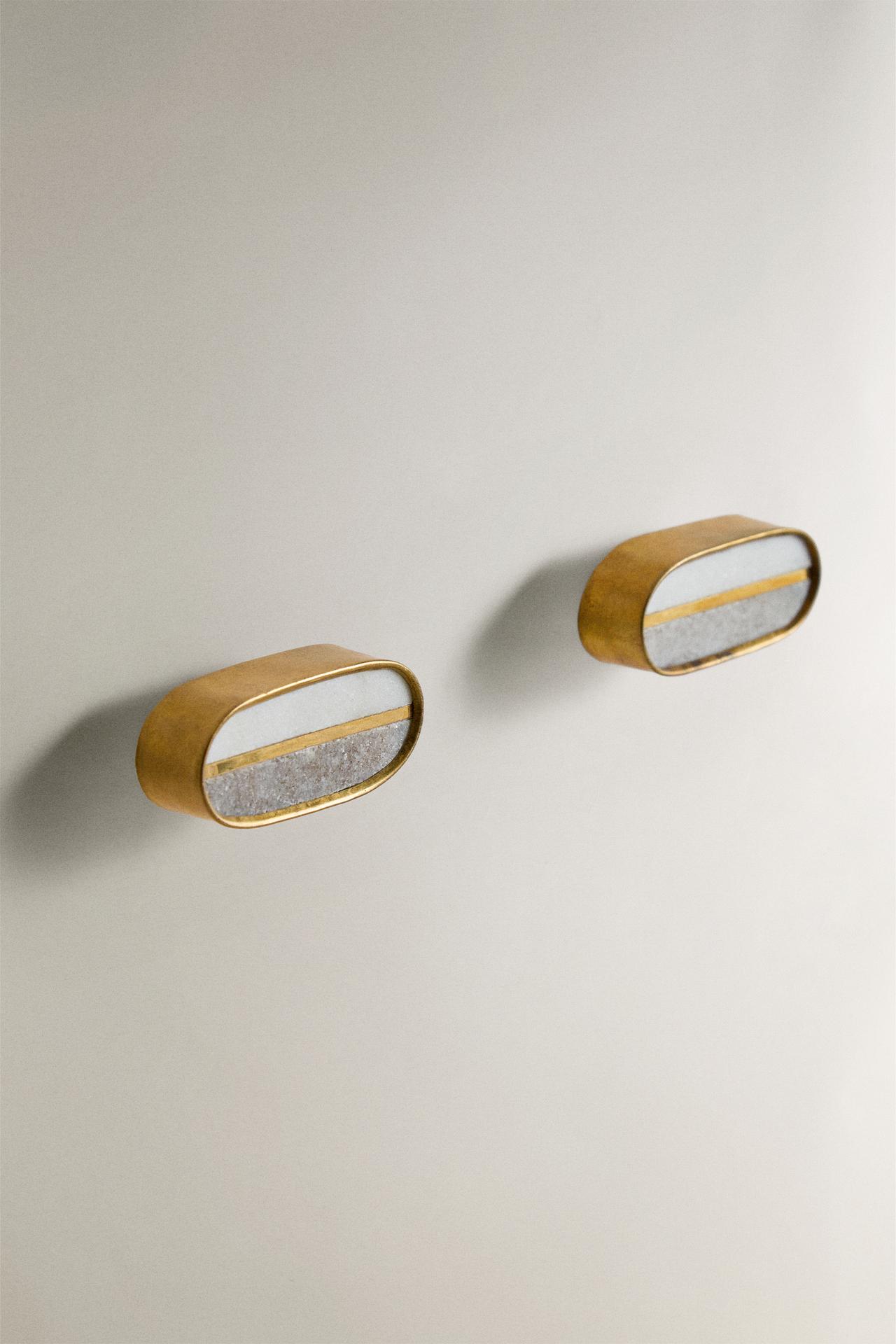 MARBLE CONTRAST KNOB PACK (PACK OF 2) — White