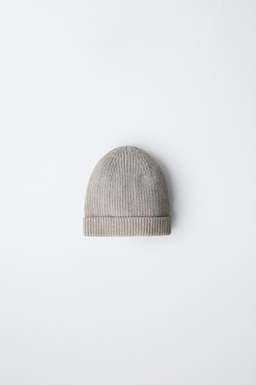 PURL KNIT BEANIE - Light beige by Zara