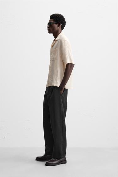 STRIPED TEXTURED SHIRT - Sand by Zara - Image 3