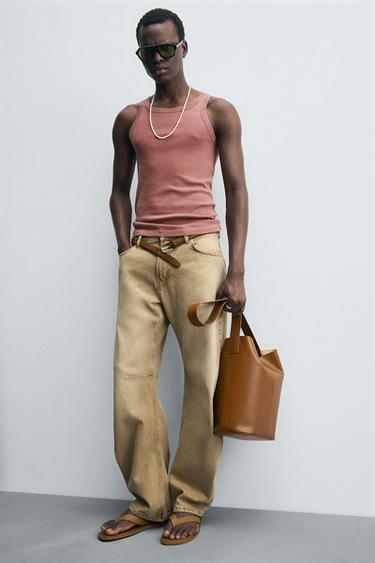 FADED TANK T-SHIRT - Red by Zara - Image 4