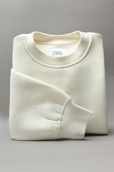 PLAIN SWEATSHIRT - Ecru by Zara