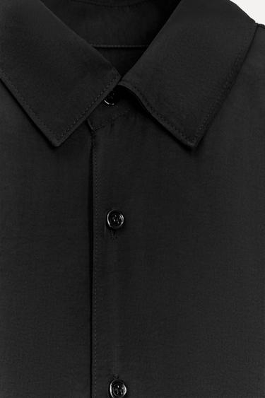 FLOWING CUPRO SHIRT 50TH ANNIVERSARY - Black by Zara - Image 3