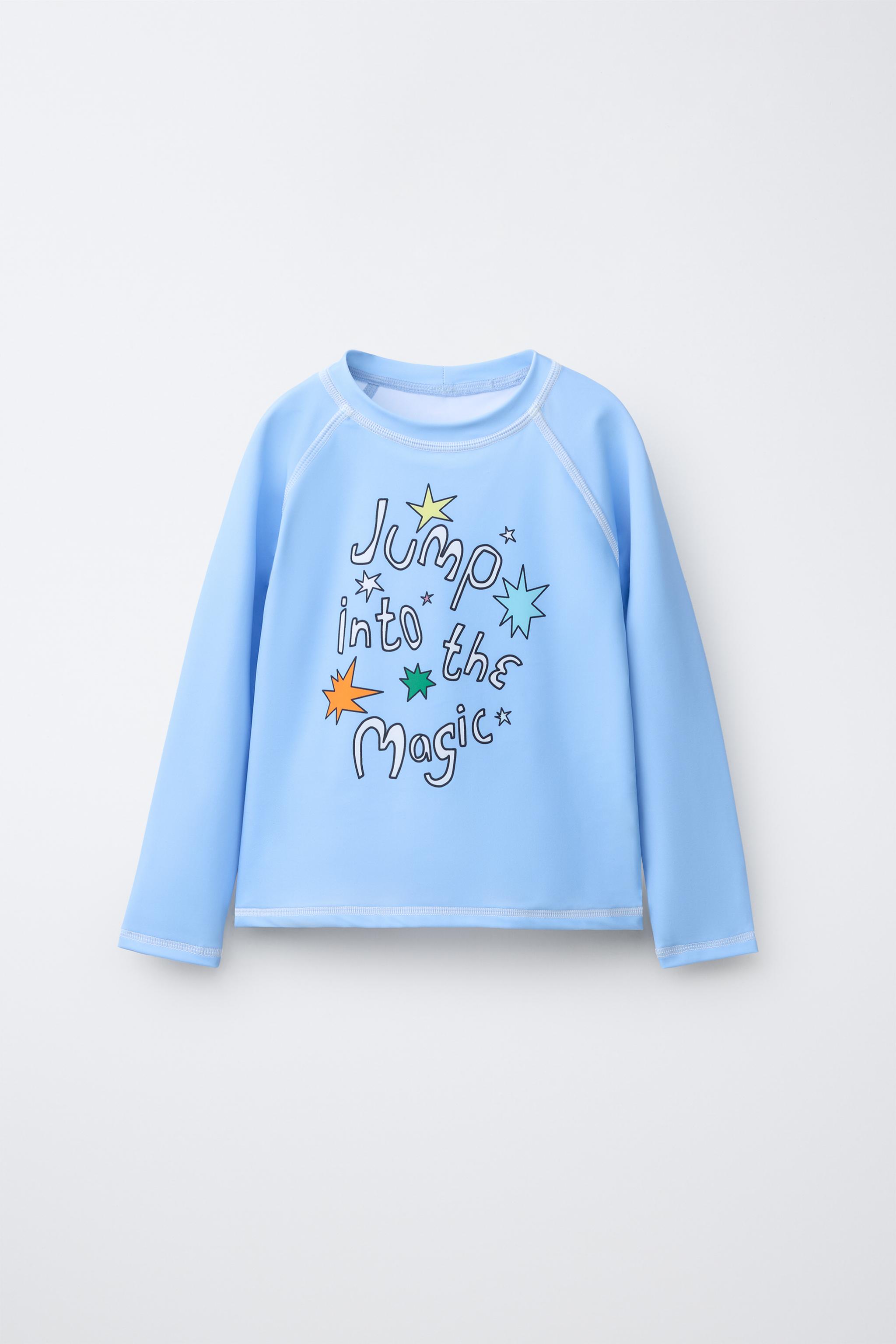1-6 YEARS/ PRINTED CIRCUS RASH GUARD — Blue (alternate view)