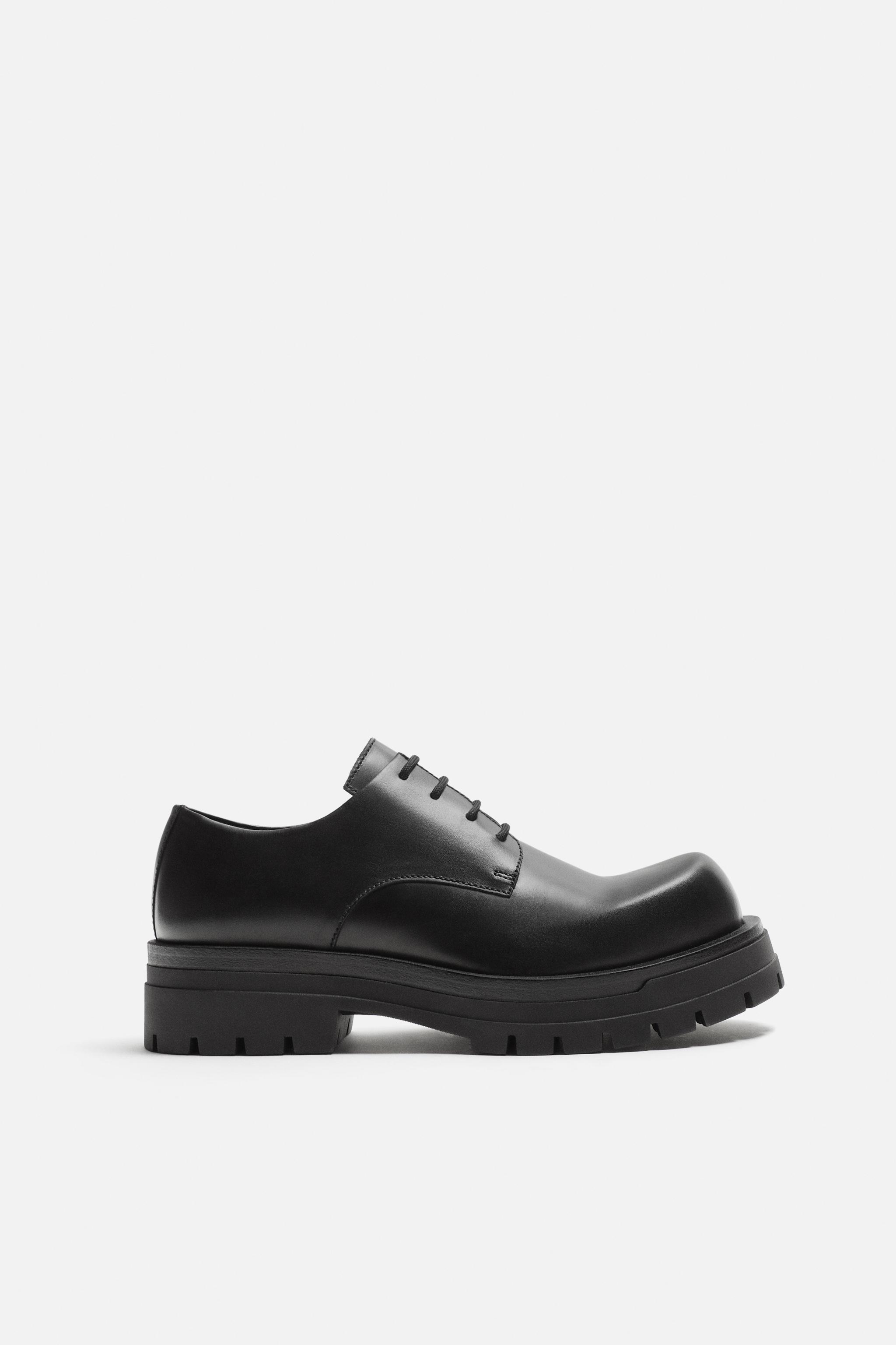 CHUNKY LEATHER SHOES LIMITED EDITION Black ZARA South Africa