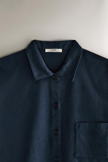 COTTON JERSEY SHIRT - Blue by Zara - Image 1