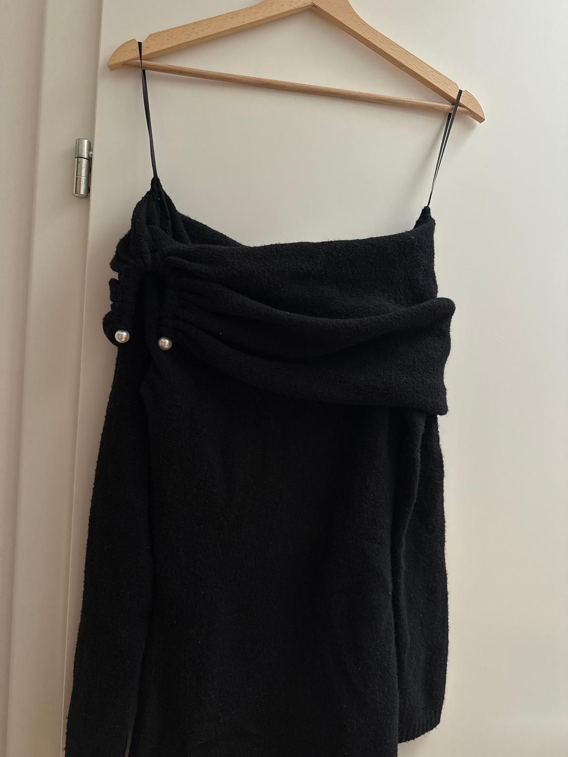 DRAPED KNIT MINI DRESS - Image 2