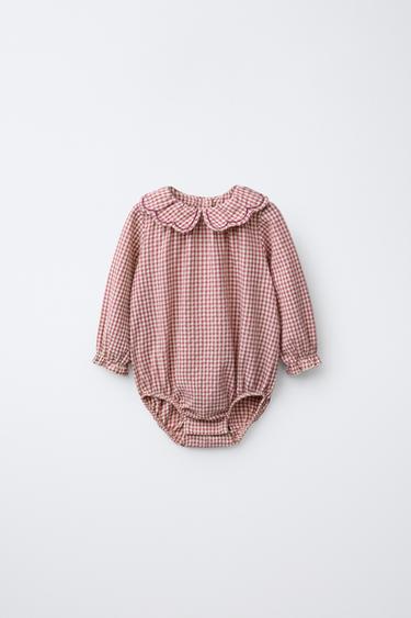 PELELE CUADROS VICHY - Rosado oscuro de Zara