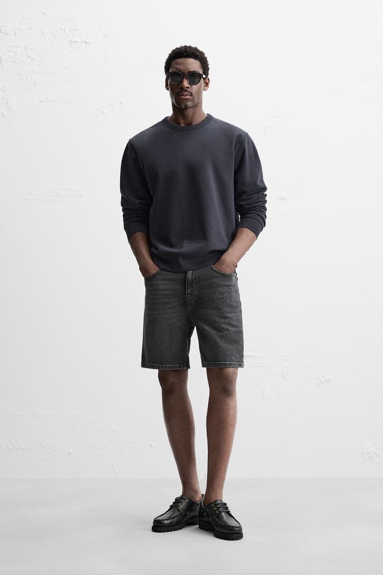 REGULAR FIT DENIM BERMUDA SHORTS