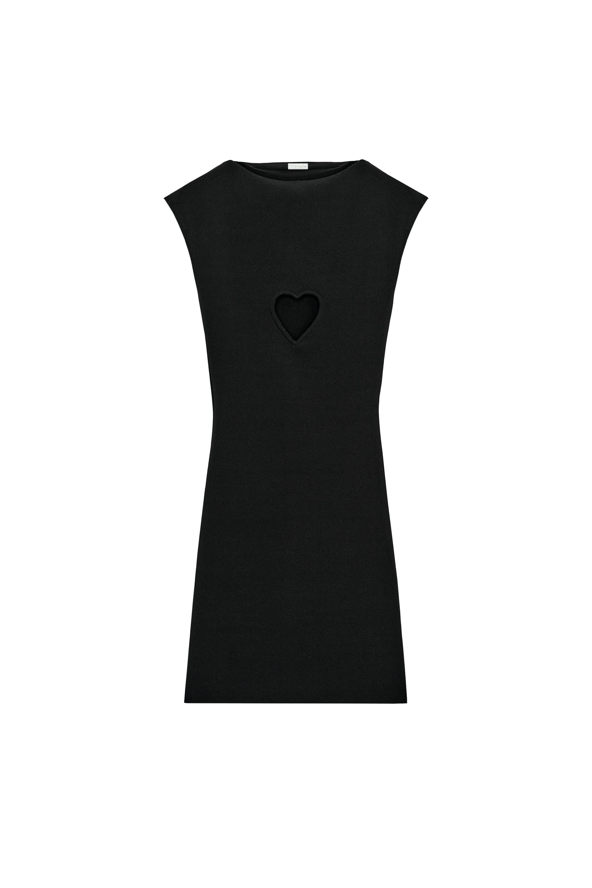STRETCH KNIT CUT OUT DRESS - Black | ZARA United States STRETCH KNIT CUT OUT DRESS - Black | ZARA United States