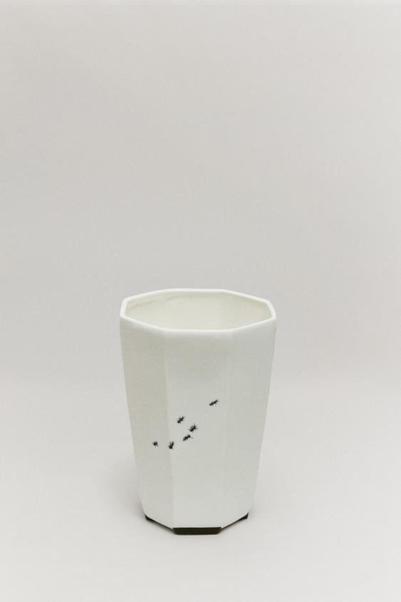 Zara THE SKY OCTAGONAL MEDIUM VASE - 白色 - 圖片 0