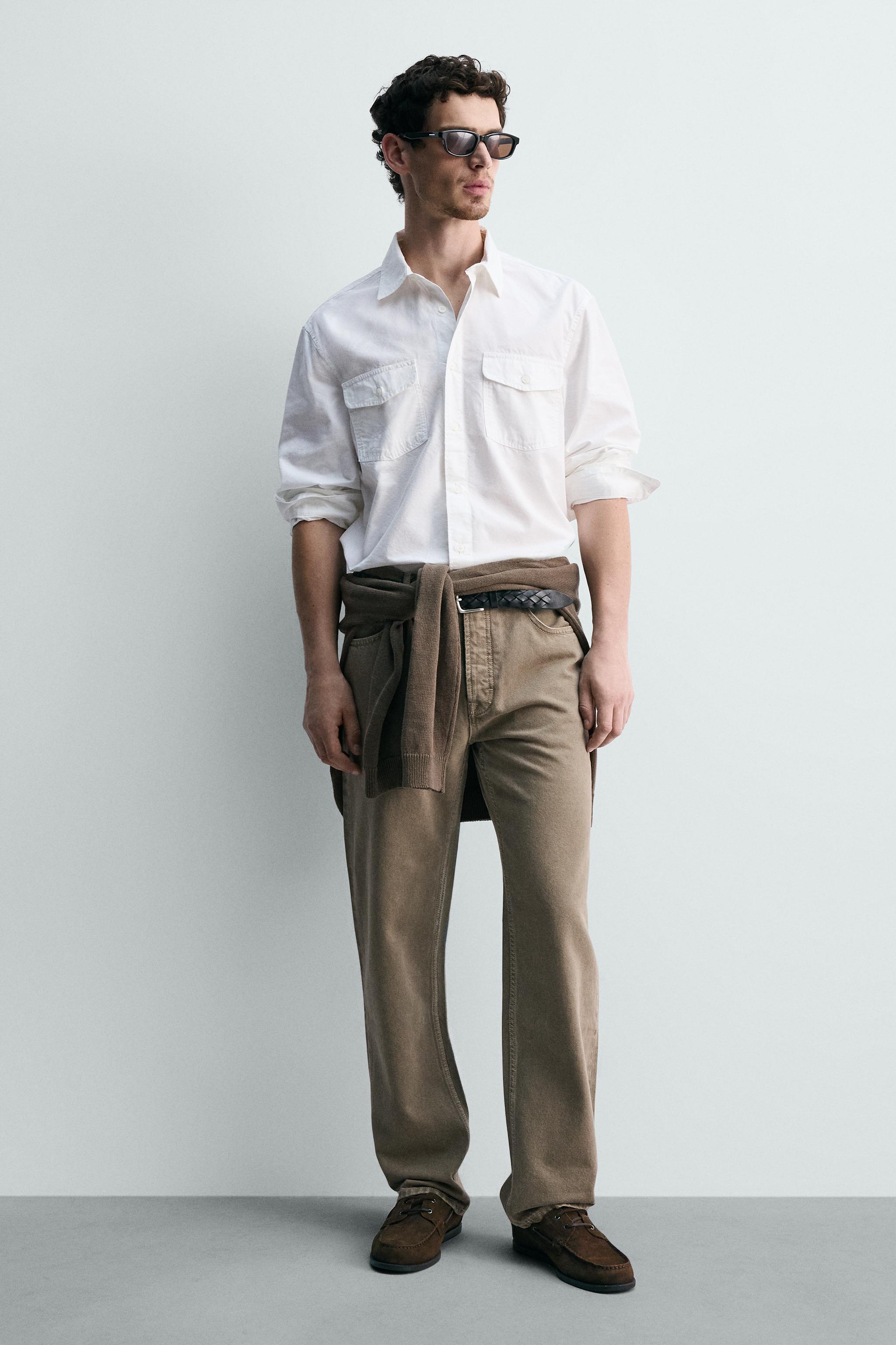カジュアルレザーデッキシューズ - ブラウン | ZARA Japan / 日本