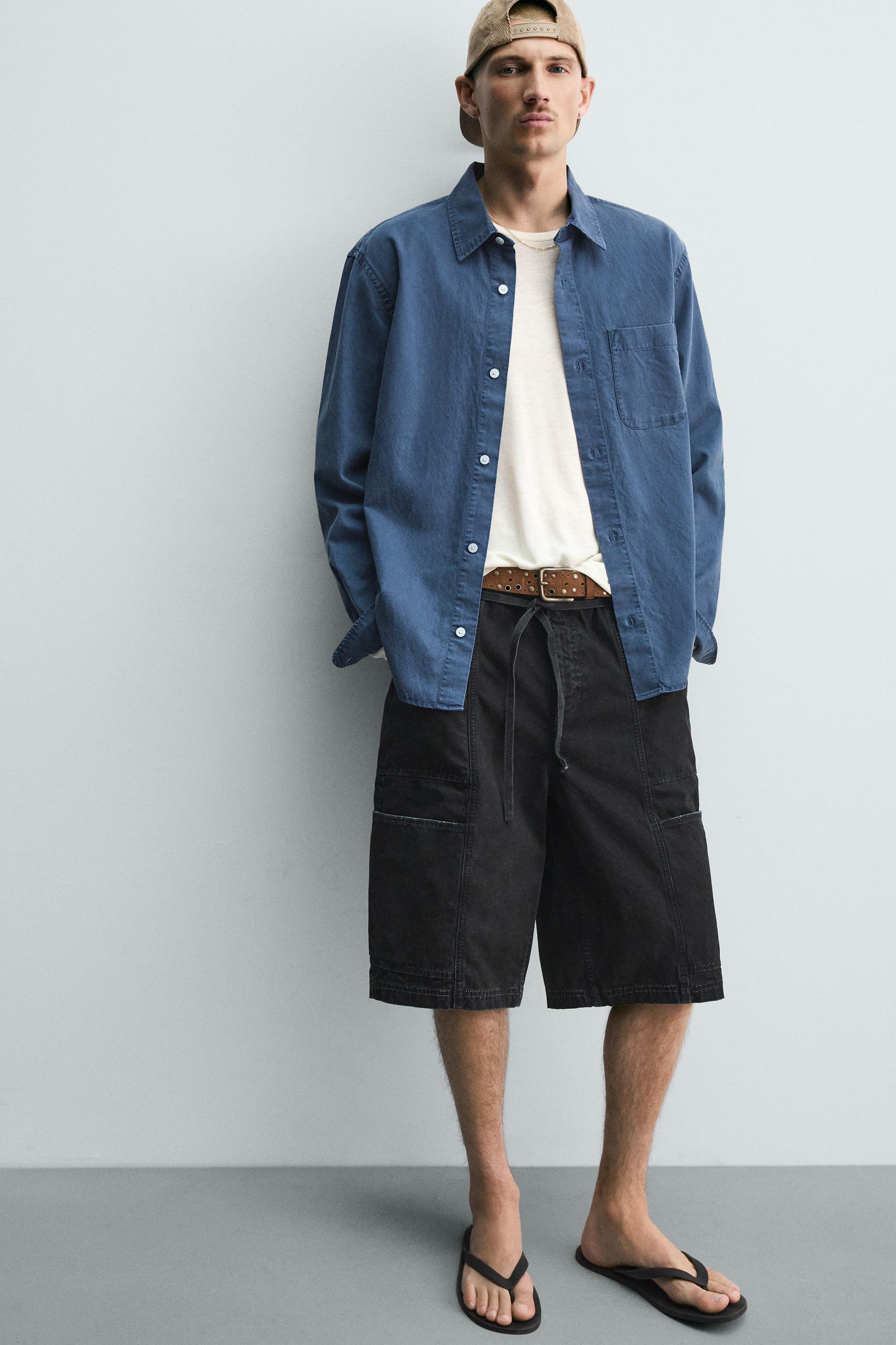 BELTED BAGGY FIT SHORTS