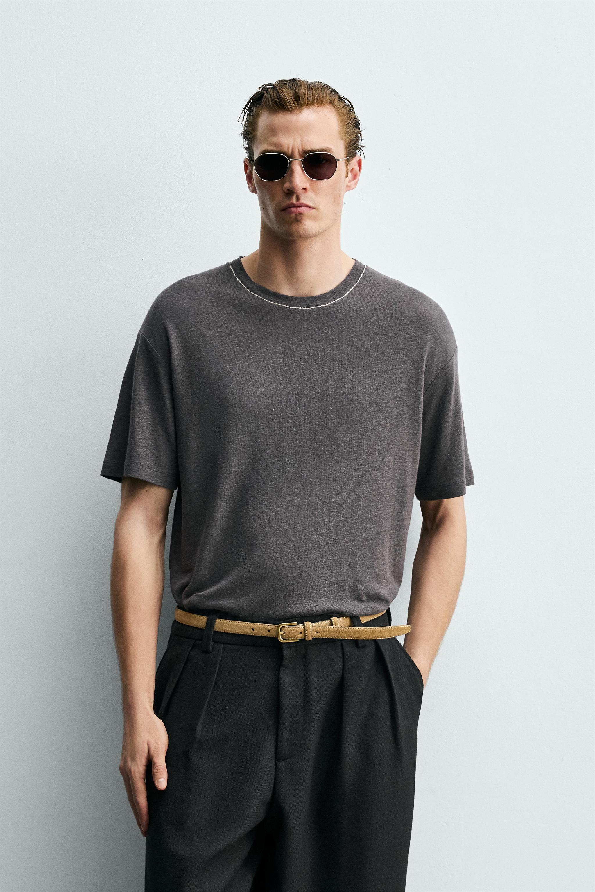 T-SHIRT LIN ET VISCOSE
