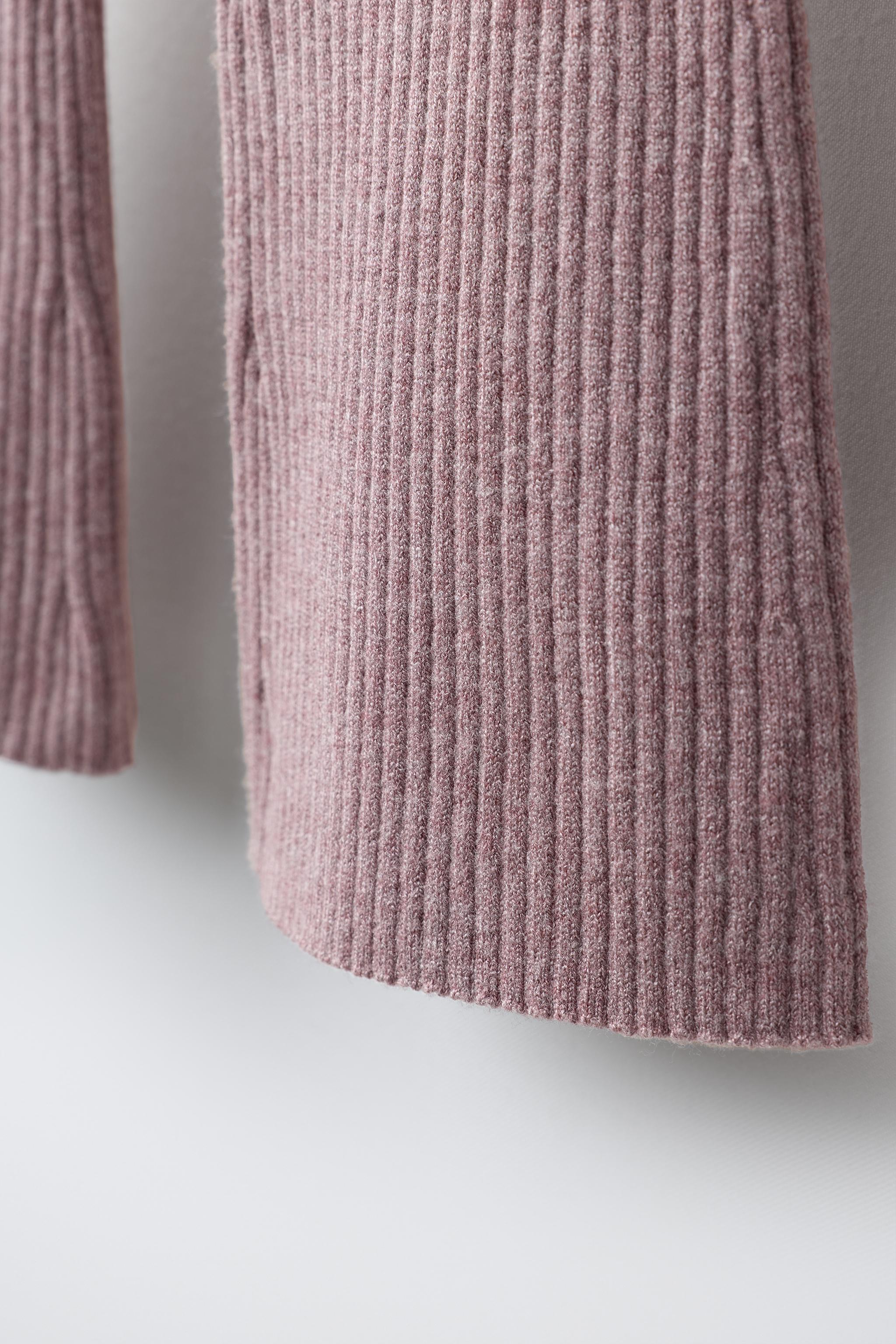 FLARE RIB-KNIT LEGGINGS
