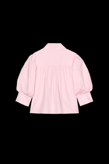 ZW COLLECTION POPLIN SHIRT - Pastel pink by Zara