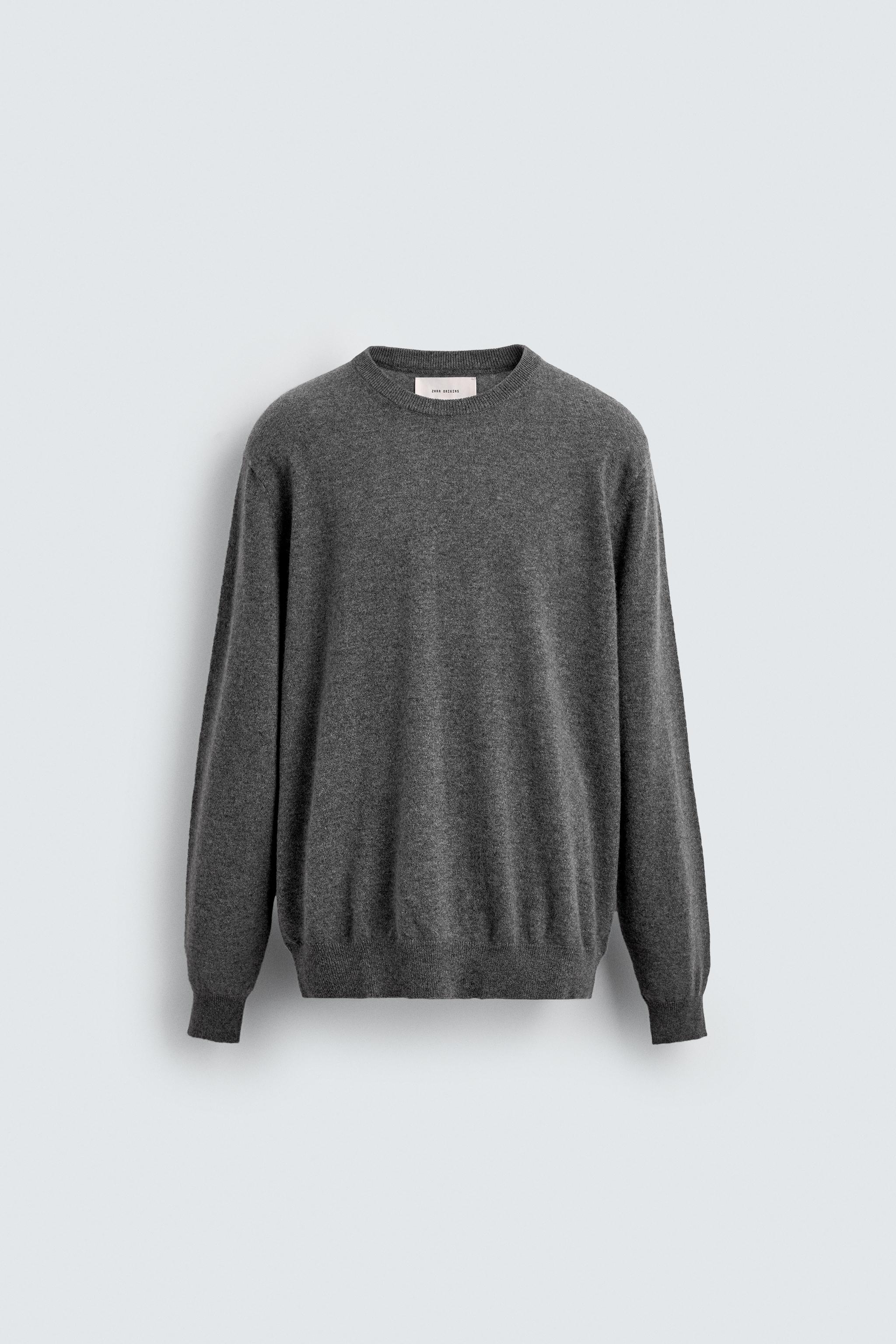 新品未使用【ZARA】ニットセーター XL ネイビー/ホワイト SATUR セター レトロチェーンソフトニット セター ソフトニット