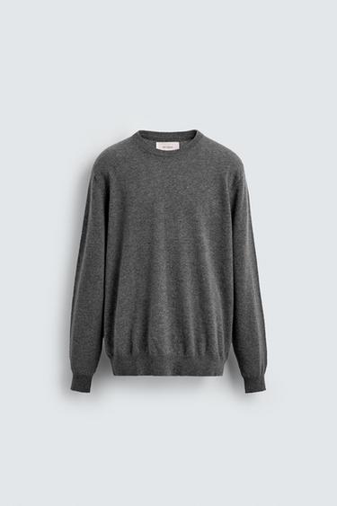 100% CASHMERE SWEATER - Grey marl by Zara