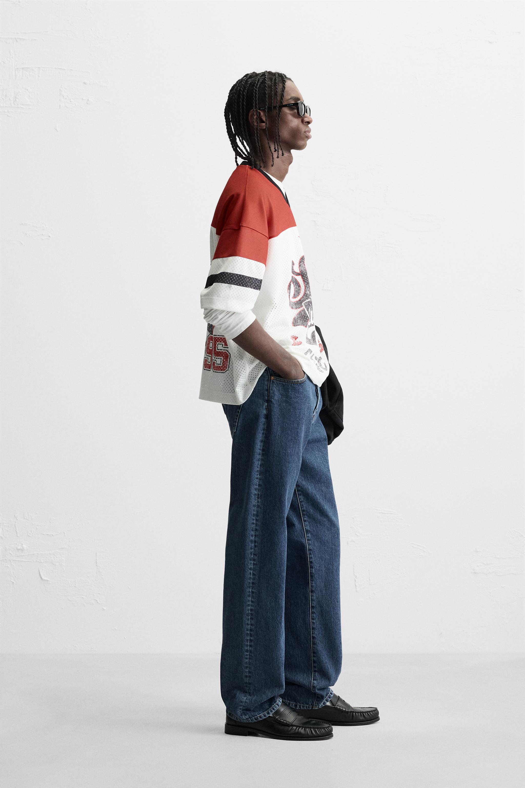レトロアメリカンフットボールTシャツ - オフホワイト | ZARA