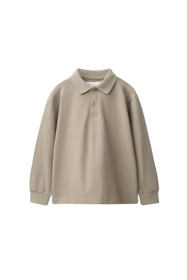 Zara SOLID POLO SHIRT - Brown / Taupe