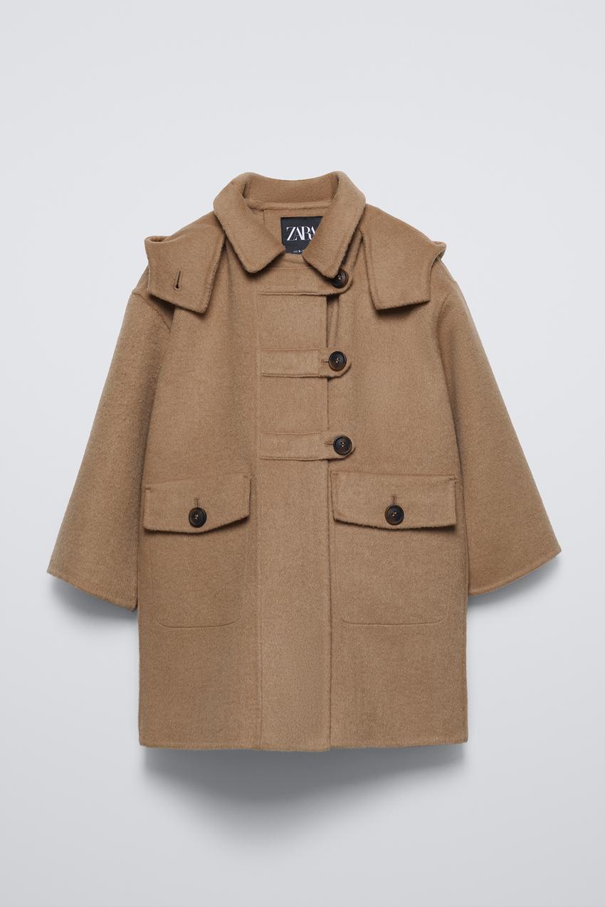 ウールブレンド ダッフルコート - ベージュ | ZARA Japan / 日本