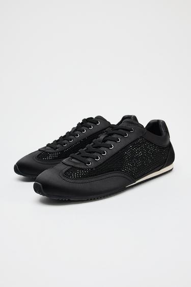 RHINESTONE TRAINERS - Black by Zara - Image 1