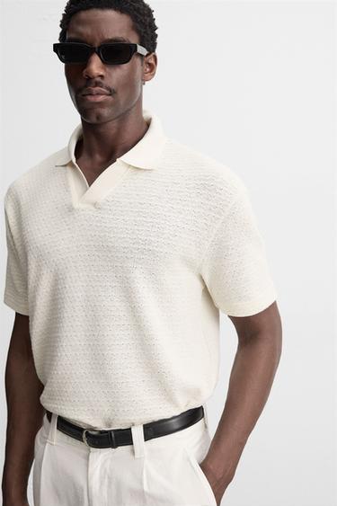 GEOMETRIKUS JACQUARD PÓLÓ – Ekrü a ZARA-tól