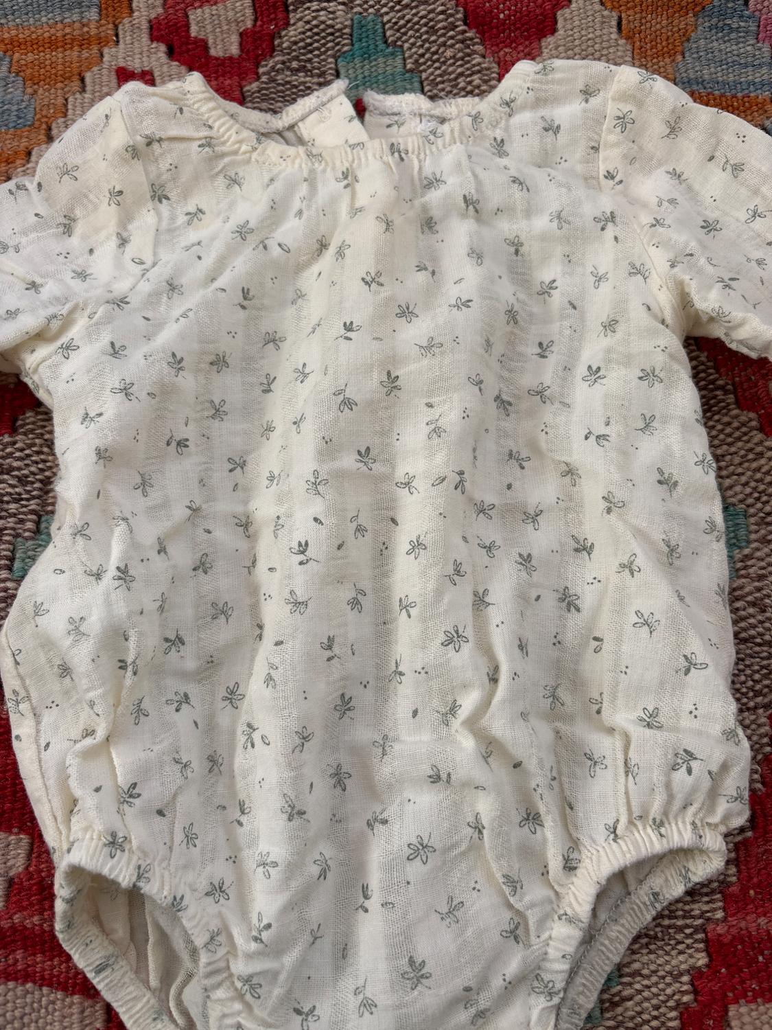 TEXTURED BODYSUIT WITH BRANCHES