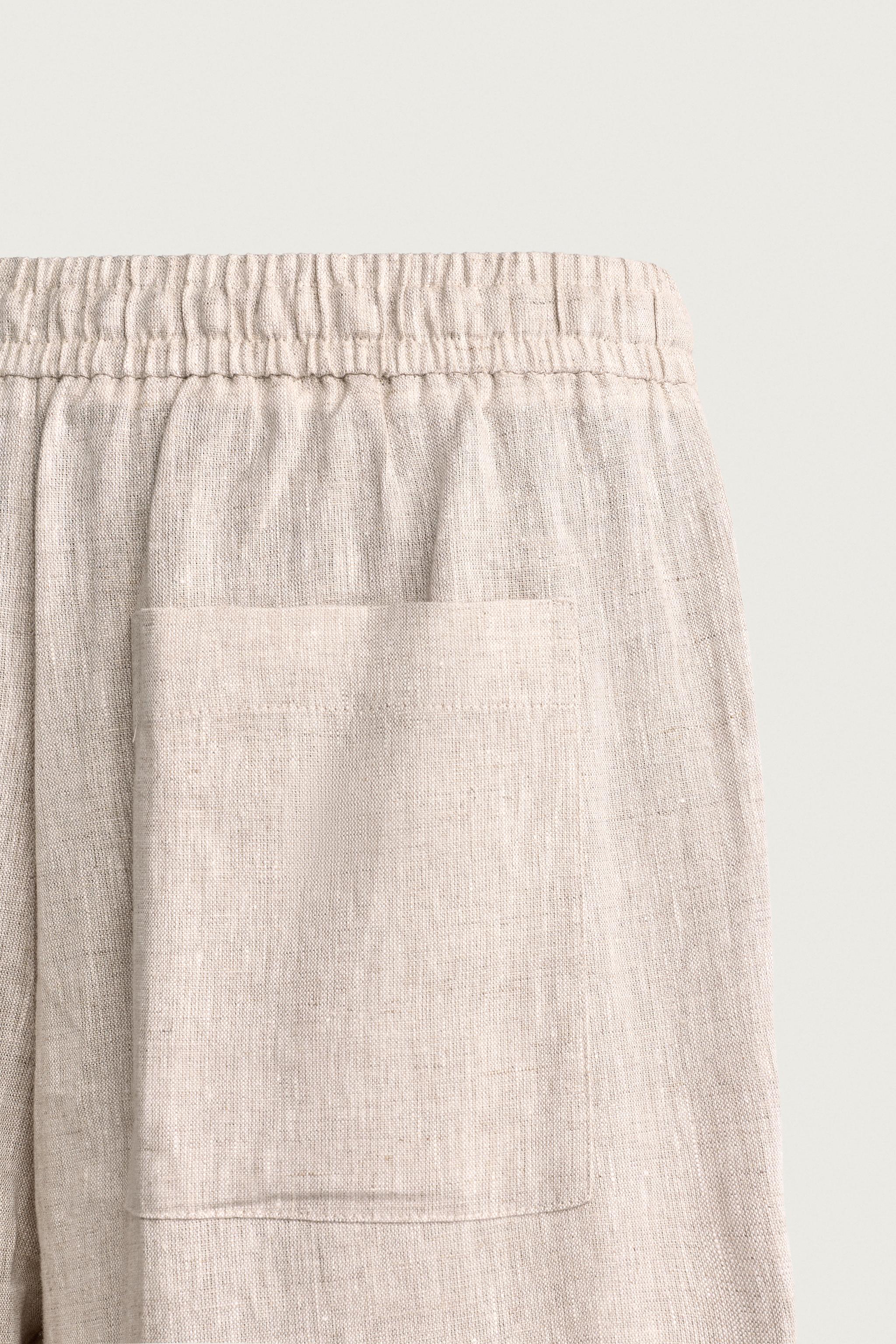 PANTALON COUPE DÉCONTRACTÉE 100% LIN