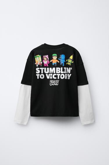 T-SHIRT À DOUBLES MANCHES STUMBLE GUYS ™ © SCOPELY - Noir de Zara - Image 1