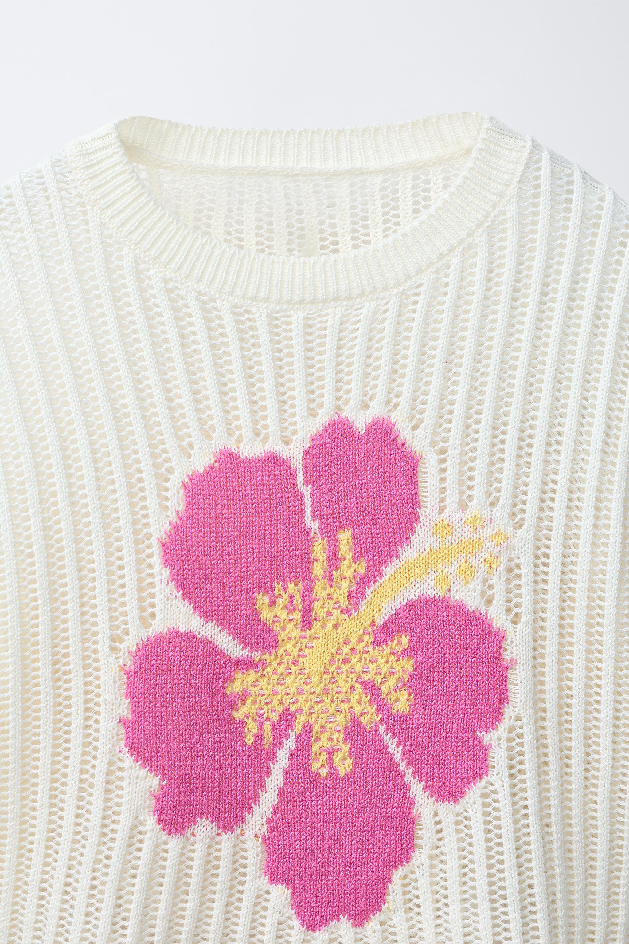 HIBISCUS FLORAL KNIT JUMPER