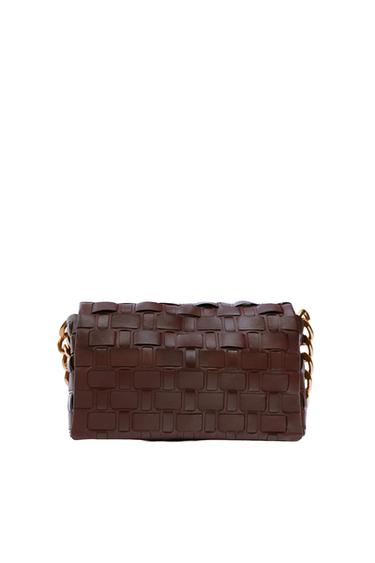 BRAIDED LEATHER SHOULDER BAG