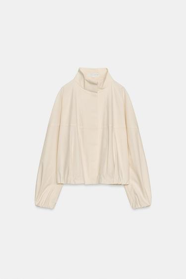 CAMISA DE POPELINA ZW COLLECTION - Creme da Zara - Imagem 0