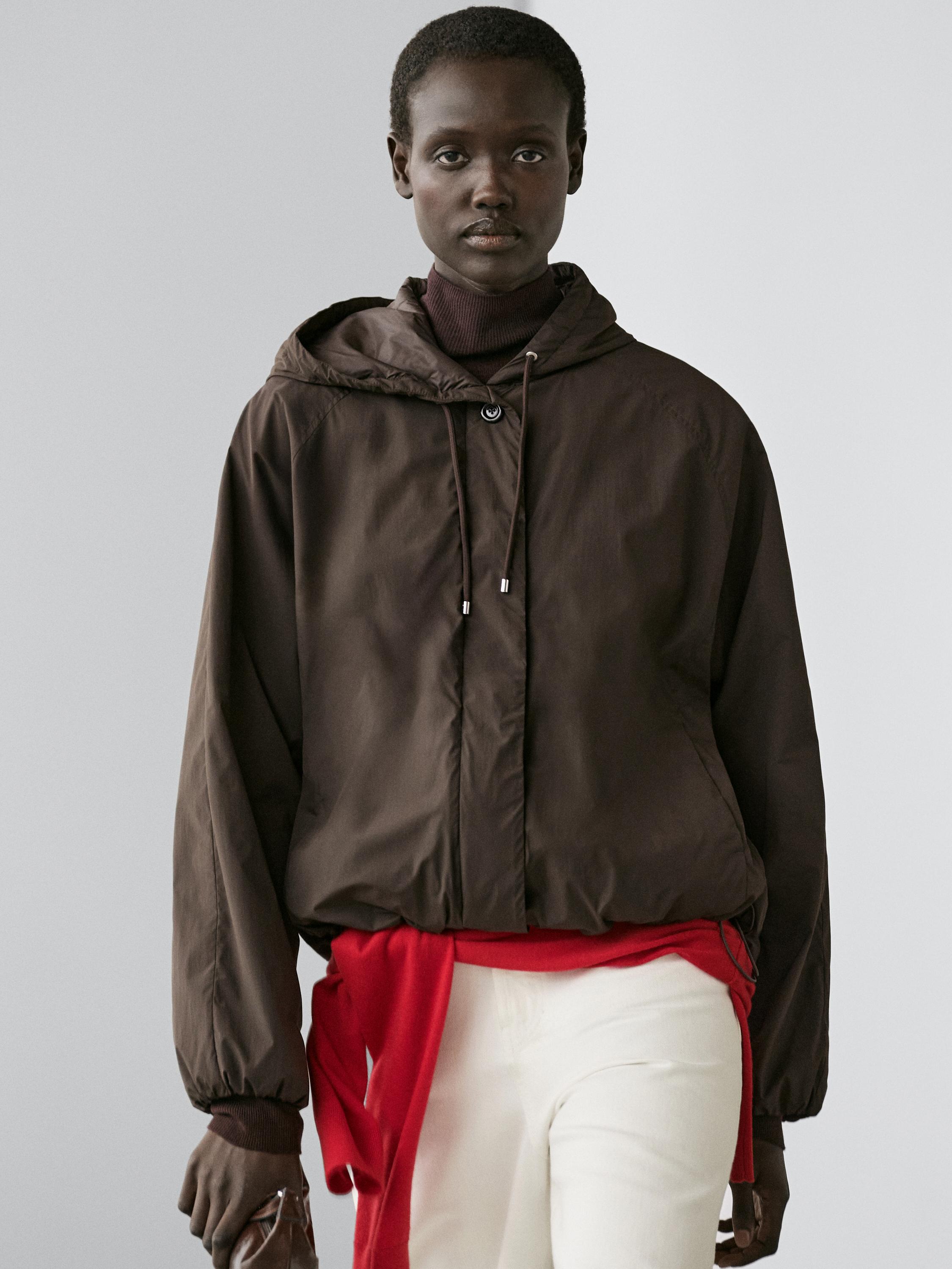 Veste bouffante à col montant