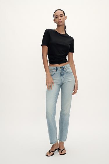 CAMISETA BÁSICA COM GOLA REDONDA - Preto da Zara - Imagem 0