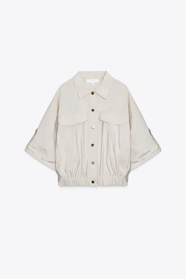 SHORT SLEEVE SAFARI SHIRT - Cream by Zara