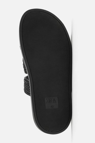 BRAIDED STRAP SANDALS - Black by Zara - Image 6