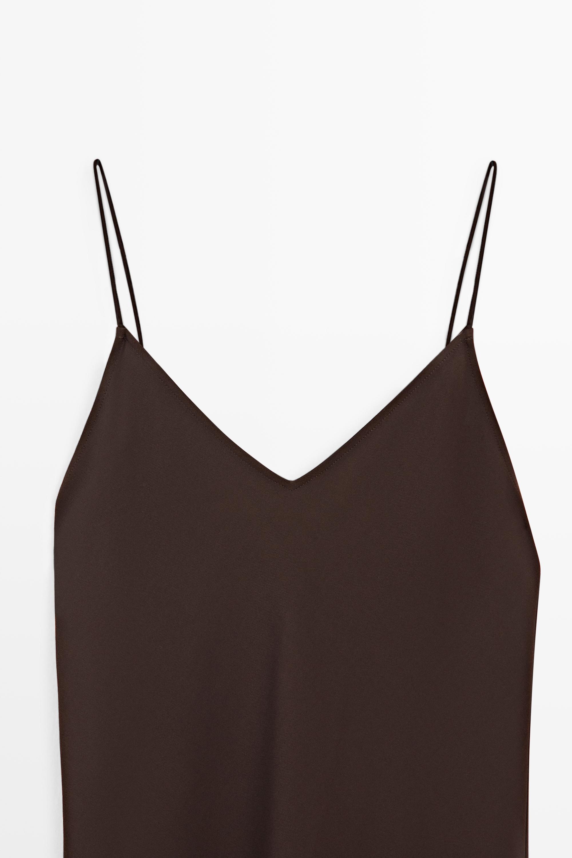 Robe midi fluide à bretelles