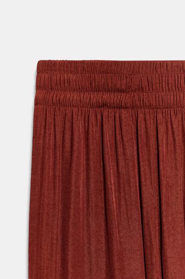 PANTALON FLUIDE LARGE - Terracota de Zara - Image 4