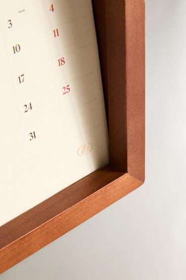 CALENDRIER DE TABLE CADRE BOIS - Marron de Zara - Image 2