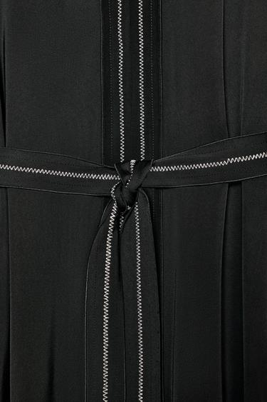 VESTIDO TÚNICA PESPUNTES ZW COLLECTION - Negro de Zara