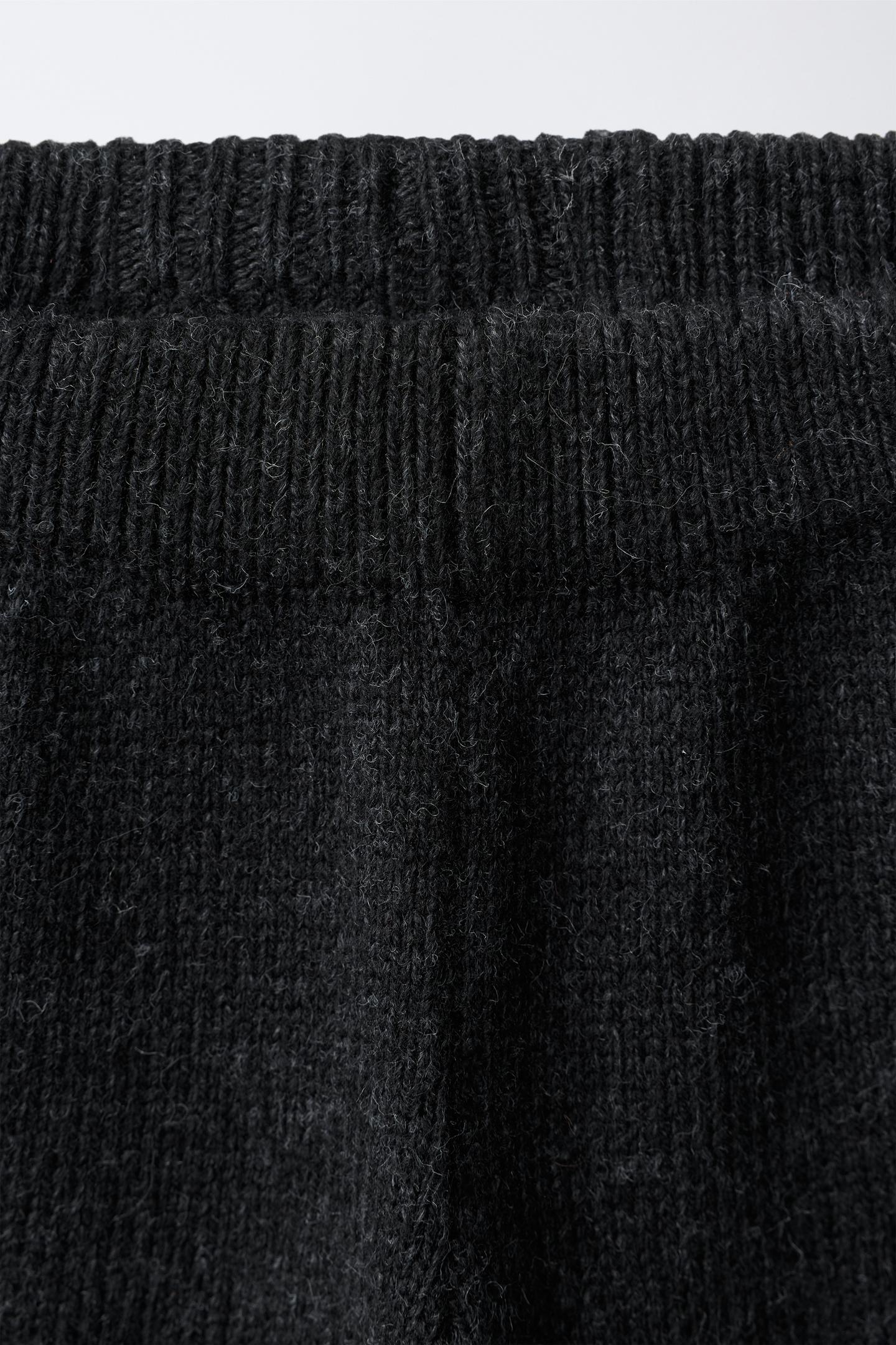 Детские брюки Zara Wool-Blend Knit Culotte, цвет: Антрацитовый серый — фото 4