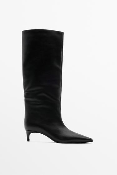 Soft leather heel boot — Black 2